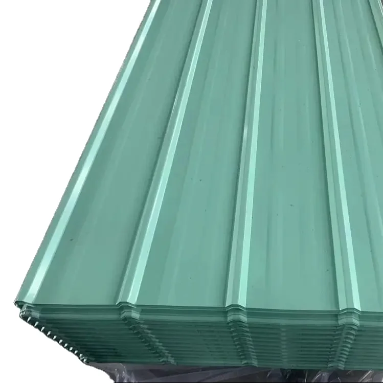 Non-defrmation Colored Metcoppo High Rib Galvanized Finely Processed 25 Gauge Ral 9002 White Corrugated Types Of Roofing Sheet