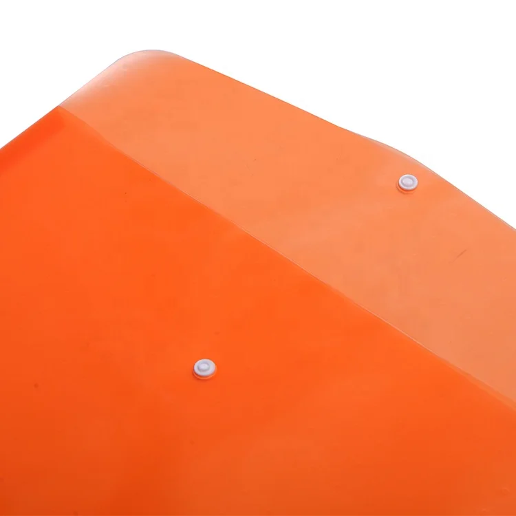 
File Plastic Stationery Organizer Clear Pocket Pvc A4 Button Fire Document Bag 