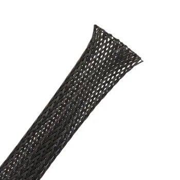 1'PET  Electrical Flexible  Braided Cable Sleeve For  Wrap Protection