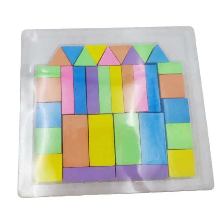 New Design 33-Piece chalk block Set art gift for Student Teacher Office Use gym chalk for School