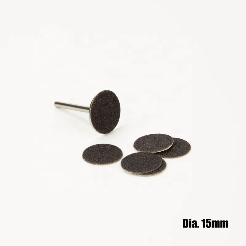 80# 150# 240# 100pcs/box Black  Silicone Carbide Abrasive Sandpaper Nail Sanding Disc for Pedicure