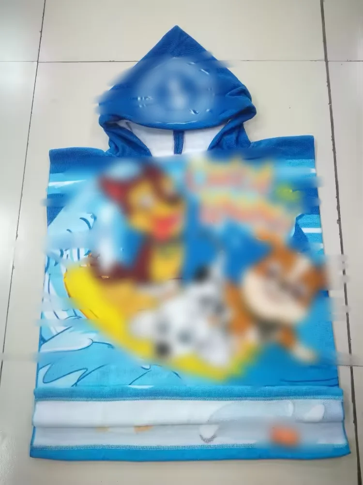 100% cotton full color printed kids hooded bath towel