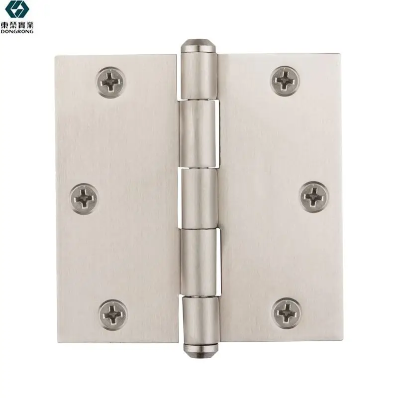 25 лет OEM 3,5 дюйма x 3,5 дюйма цельные латунные квадратные Угловые плоские подшипники врезные дверные петли