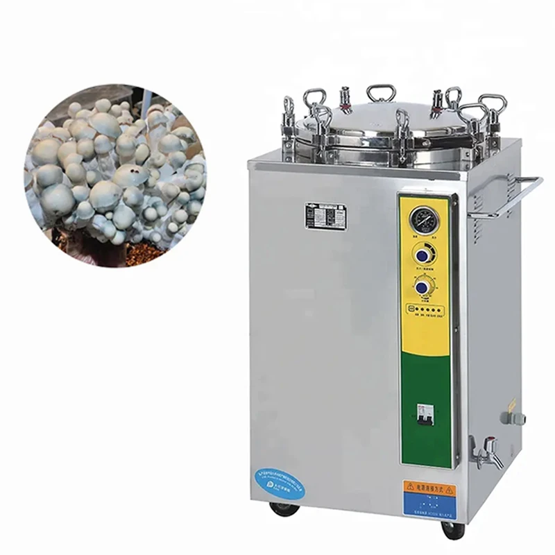 100 L 150L hospital spices herb lab Industrial Steam Sterilizer Food Mushroom Substrate Bag Retort Machine Vertical Autoclave