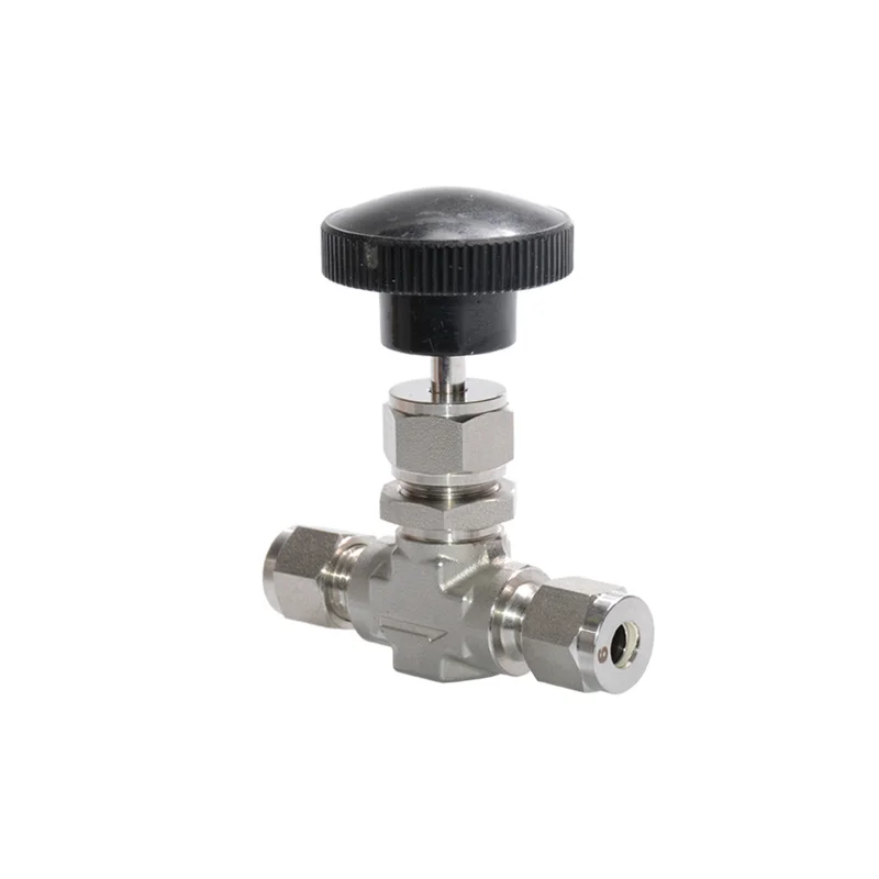 SS 316 Stainless Steel  Inch Tube Double Ferrules Integral Bonnet Needle Valve 3000 psi