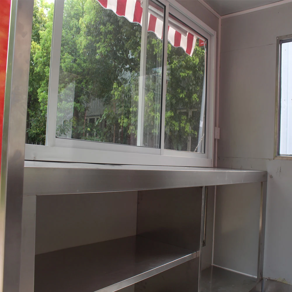 Four wheeled multifunctional mobile food and snack truck, commercial night market fast food truck