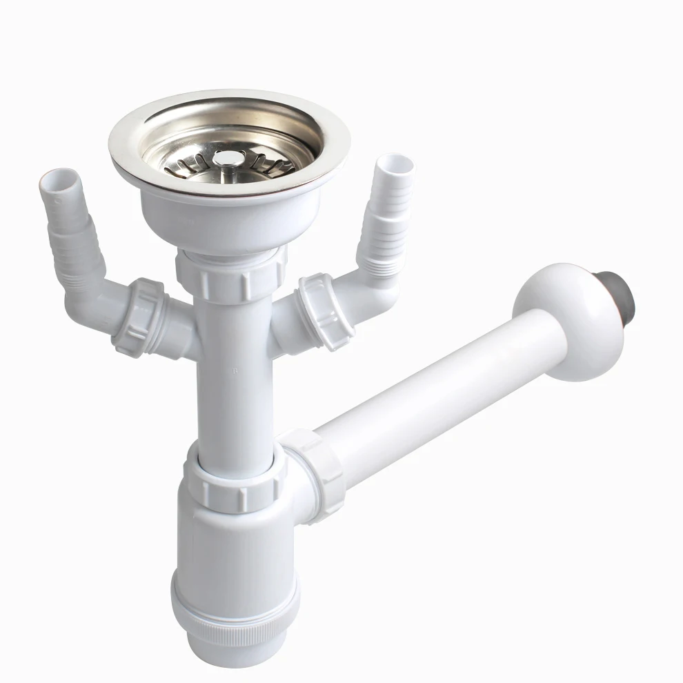 
2021 Flexible Sink Drain Kit Kitchen Basin Bottle Trap Siphon Drainer Waste Strainer Filter Plastic Pipe Drainage System 