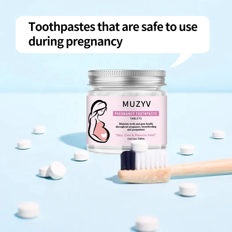 Women Teeth Whitening Toothpaste Tablets Mouthwash Tablets Solid Toothpaste Tabs Ginger Lemon Toothpaste Tablets