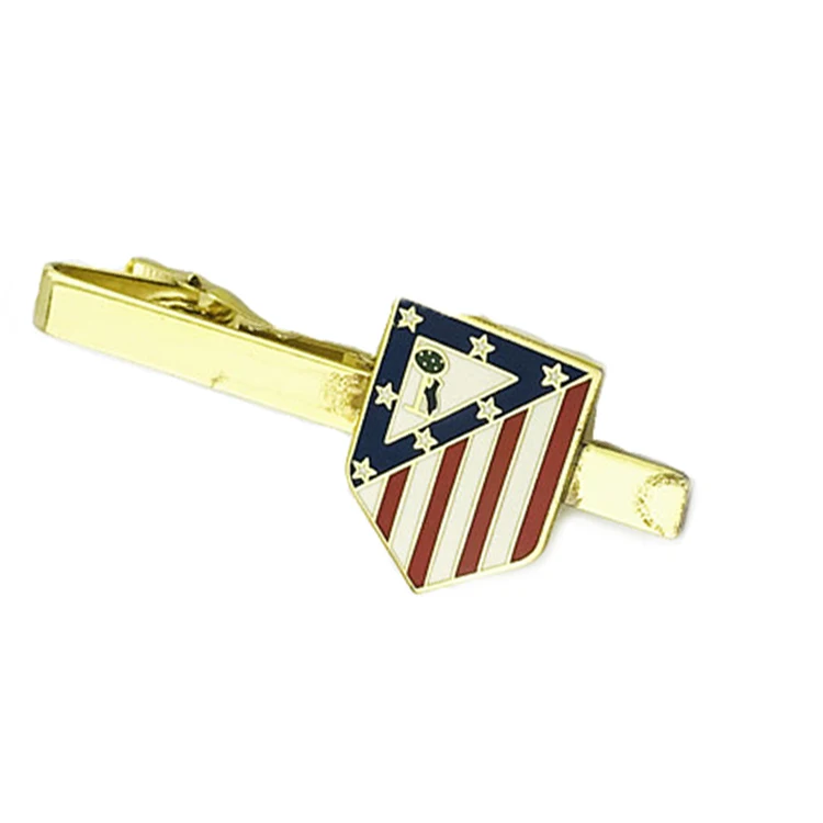 Wholesale custom Logo engraved blank tie pins clip for men