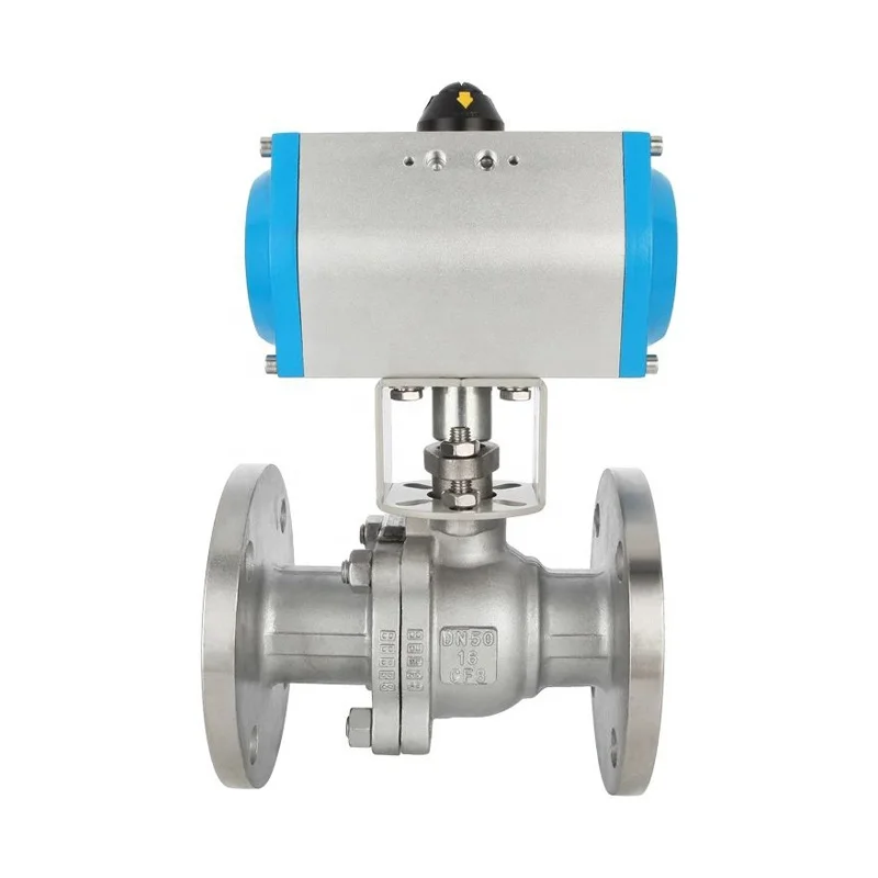 stainless steel pneumatic actuator flange ball valve
