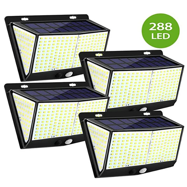 Solar LED Light Outdoor Solar Light 3 Modes Wall Solar Lihgt with Motion Sensor Light Waterproof Sunlight Street Lamp for Garden