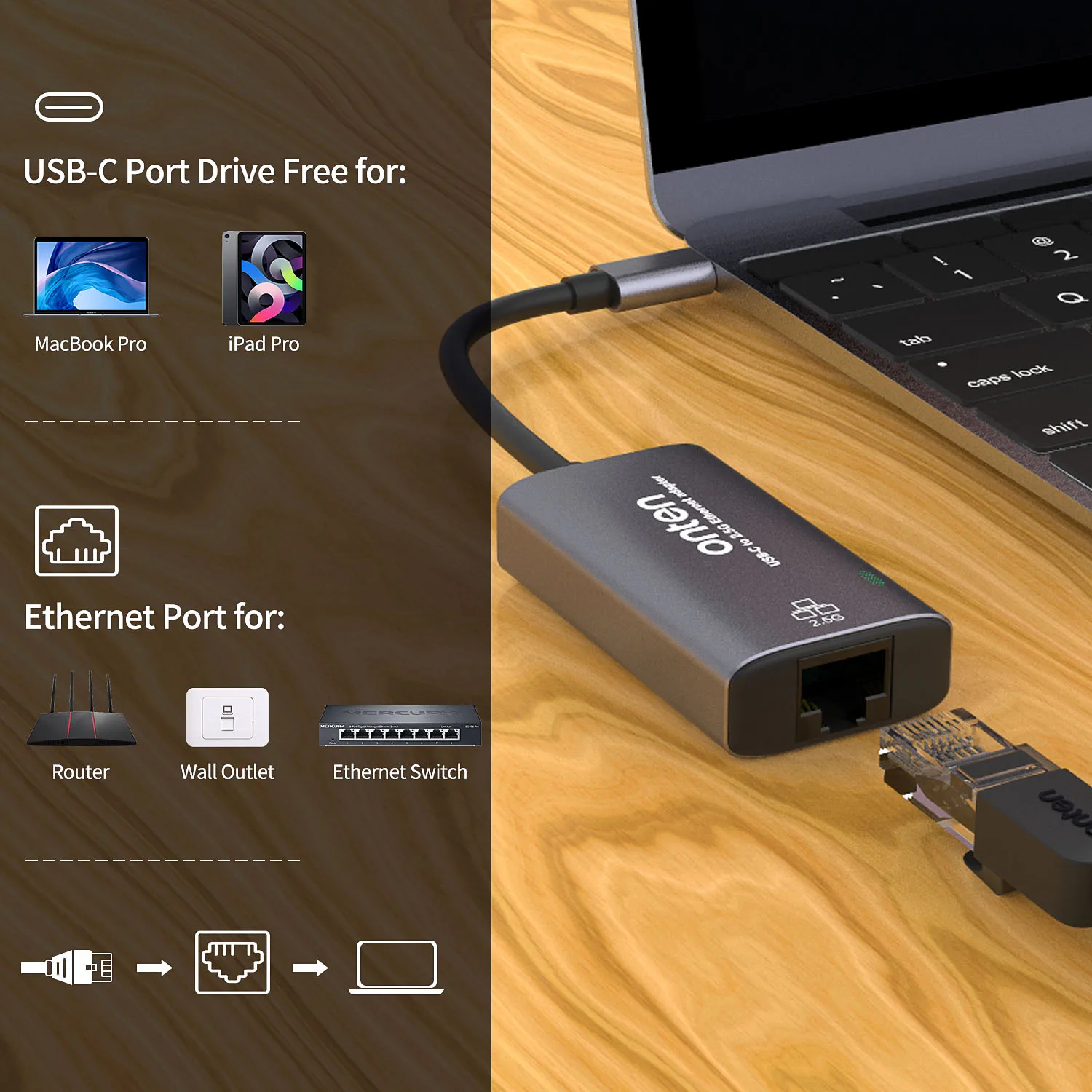 Type C Gigabit Ethernet LAN Network Adapter usb ethernet adapter for mac