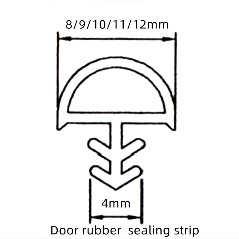 High Elasticity Free Mold Width 8-12mm  Brown PVC/TPE Seal Sealing Strip for Doors