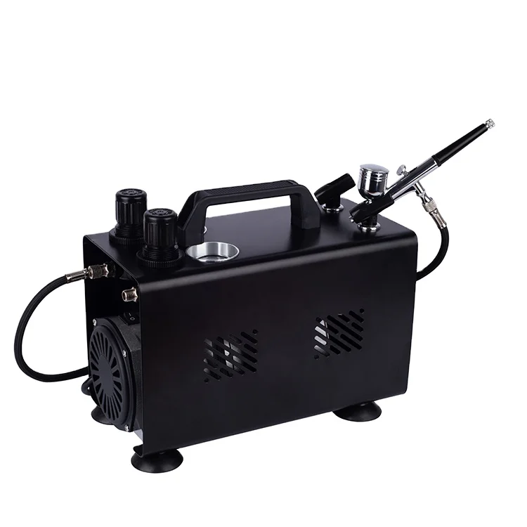 AS18TAK Air Brush Tattoo Kit Complete Airbrush System Small Air Compressor
