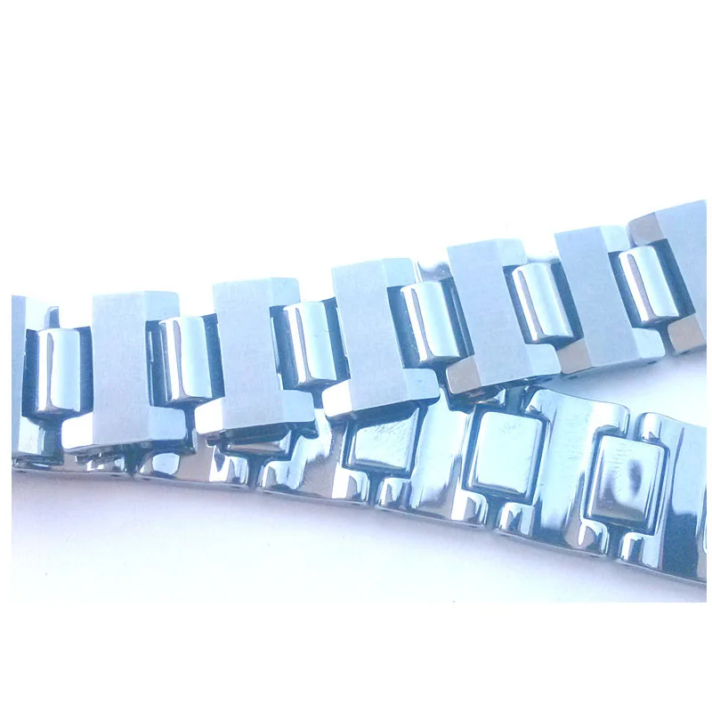 Fashion Watch bracelet Design,Metal bead bracelet,Men 30mm Width Black Ceramic and White Tungsten Two Tone Wristband