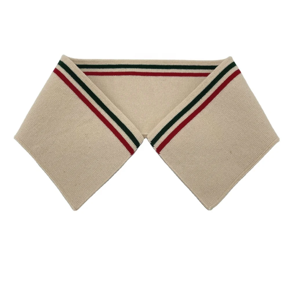 Factory Direct Sales Rib Collar Two-color Striped Collar Plain Knit Rib Collar And Cuffs