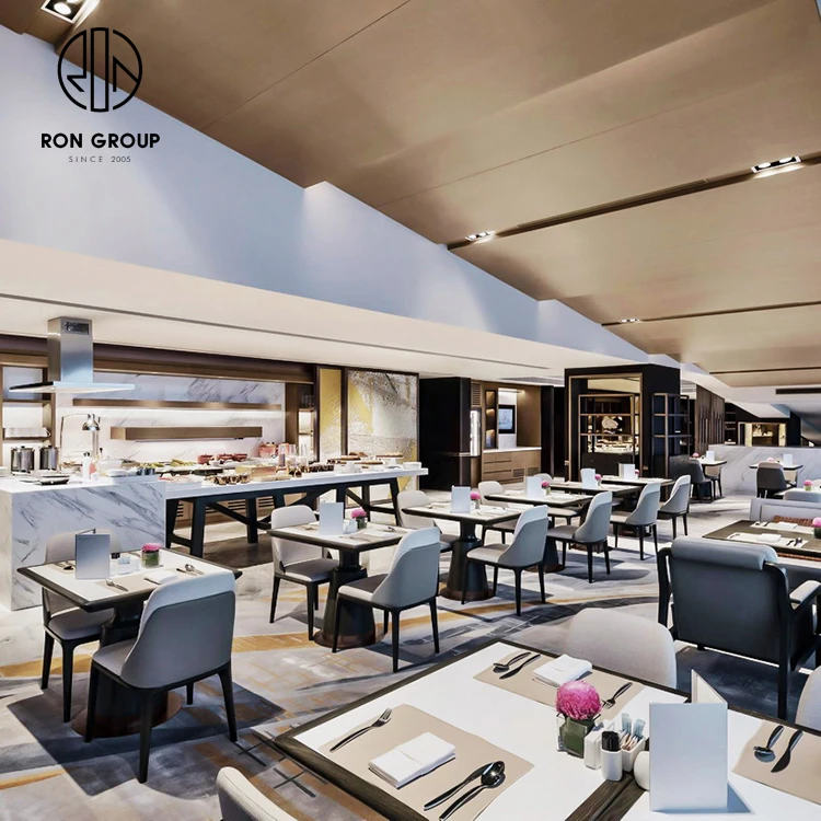Custom 3D Design Modern Commercial Restaurant Cafe Coffee Shop Fast Food Furniture Bench Booth Dining Table and Chairs Sets