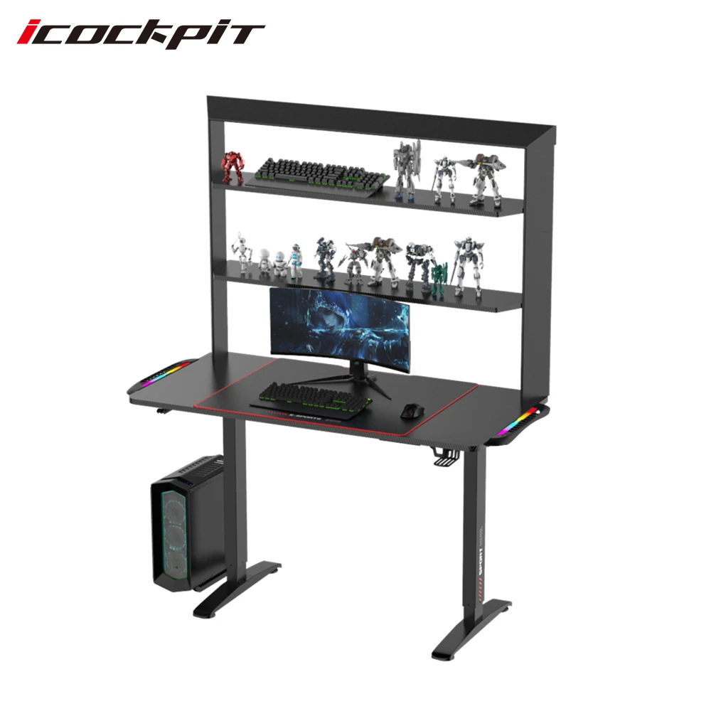 Pegboard Modern Computer Gaming Desk Multi functional Table Adjustable Desk Electric Lifting Gaming Desk