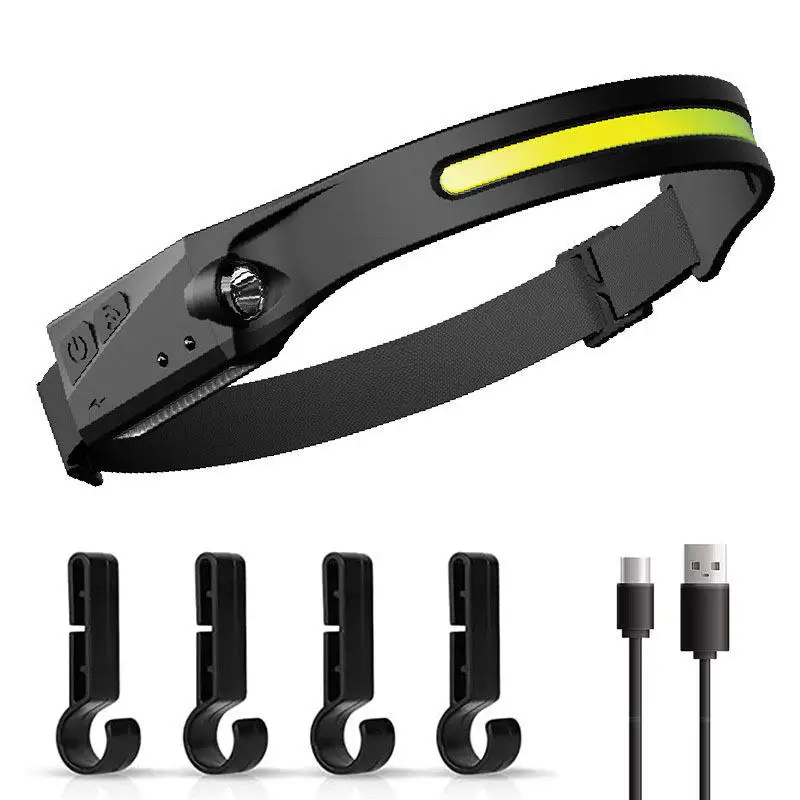 Multi Function Head Torch Sensor COB Camping Headlamp Headlight