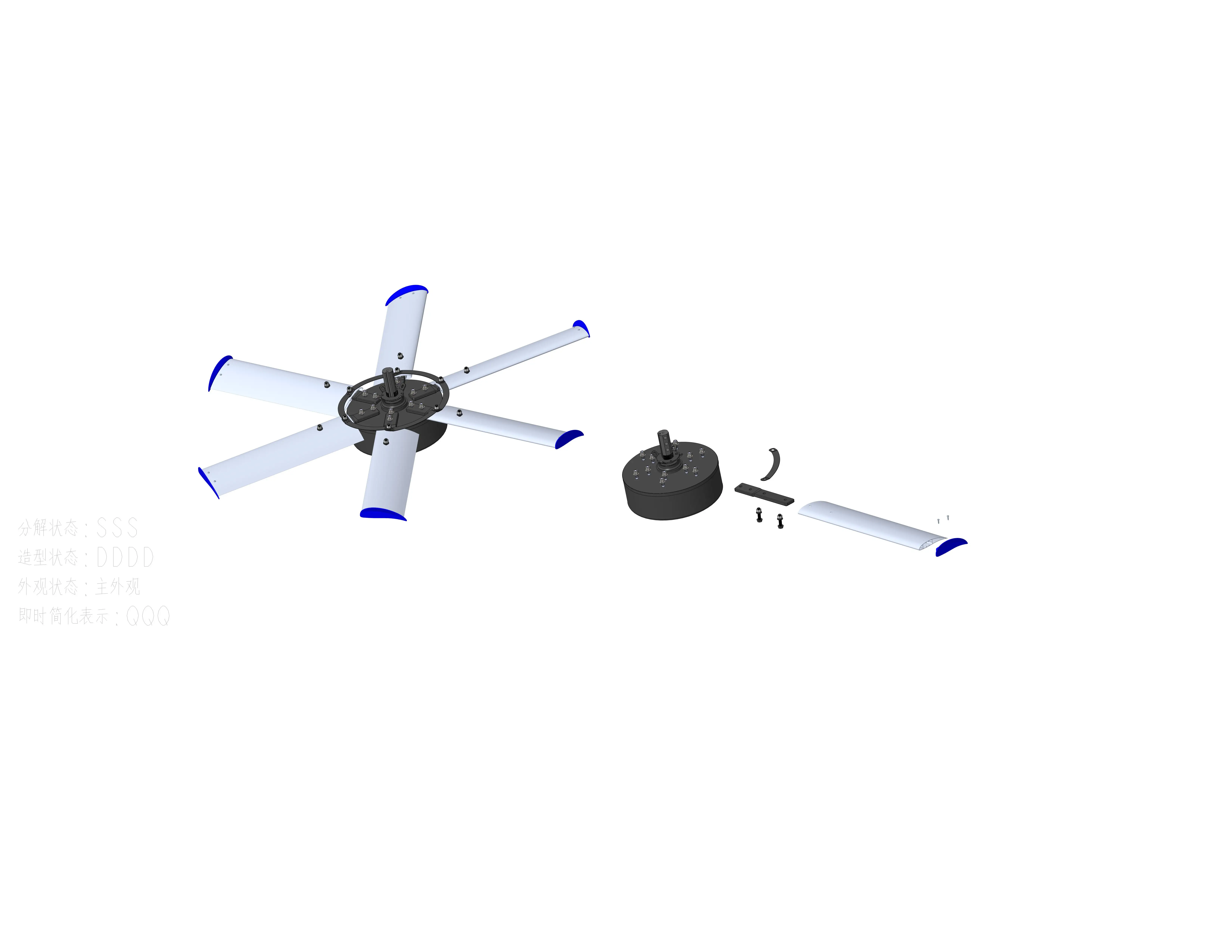 Big Space Ventilation High Quality Industrial PMSM ceiling Fan HVLS Fan