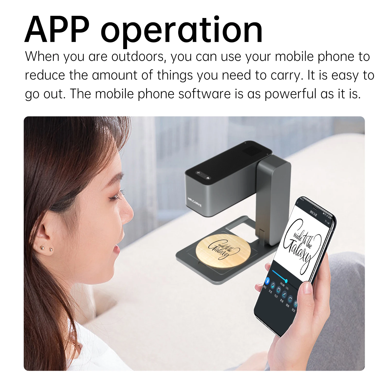 C1 Portable Laser Engraving Machine Wood Paper 360 Degree Rotation Carving Marking 3D Rubber Laser Engraving Machine