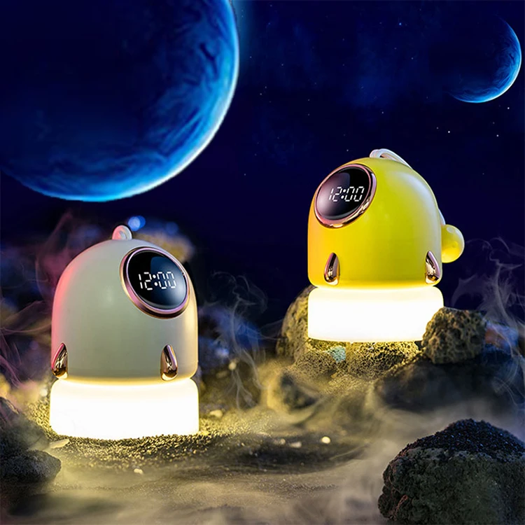 Romantic Starry Sky Lampe De Projection Light USB Charging Small Rocket Projection Clock Lamp For Kids