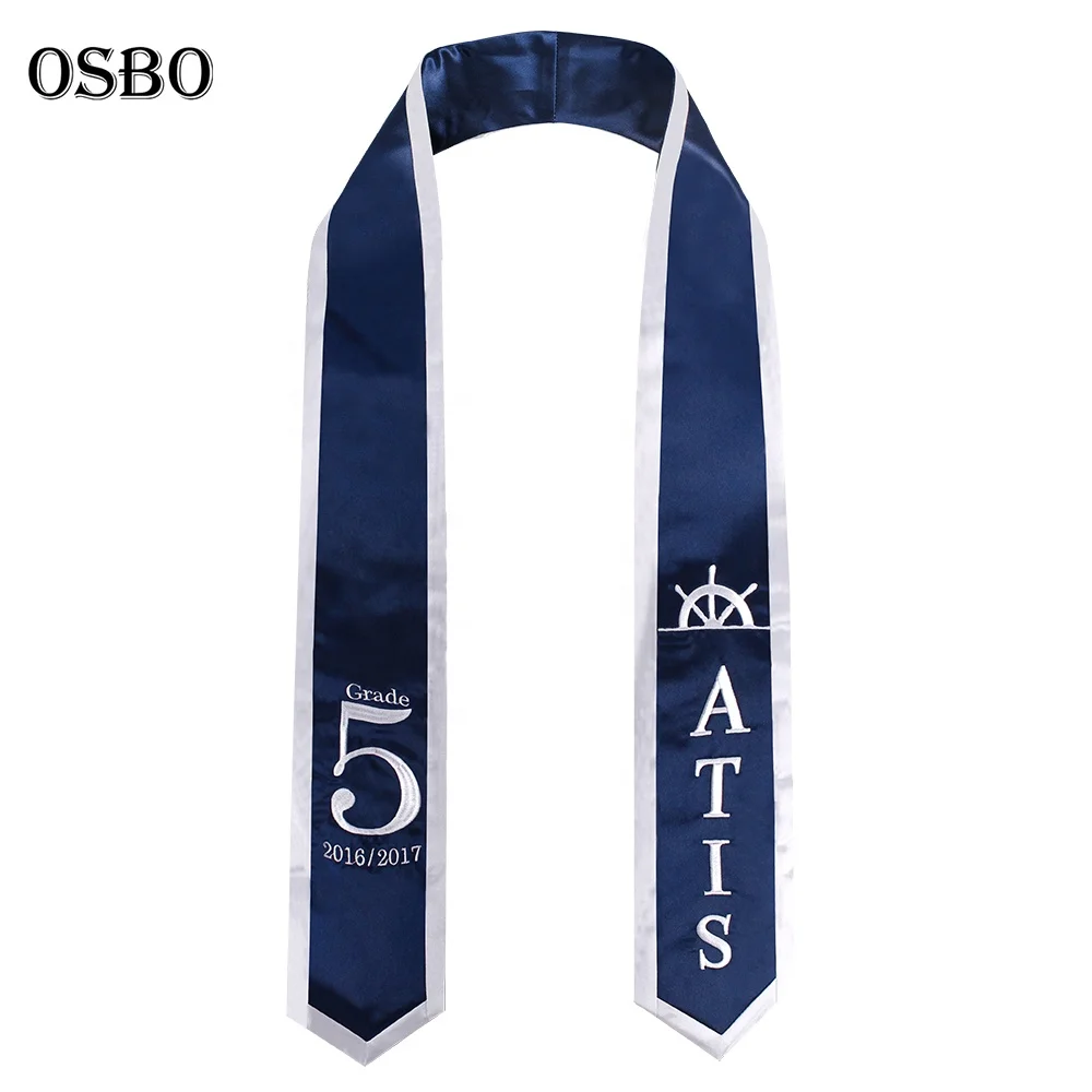Customize  Graduation Wholesale Embroidery  Adult  Stole/Graduation stoles/Graduation sashes