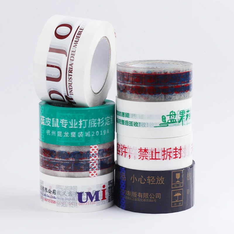 
Печать логотипа заказчика, декоративная клейкая упаковочная Лента BOPP для картонной упаковки 