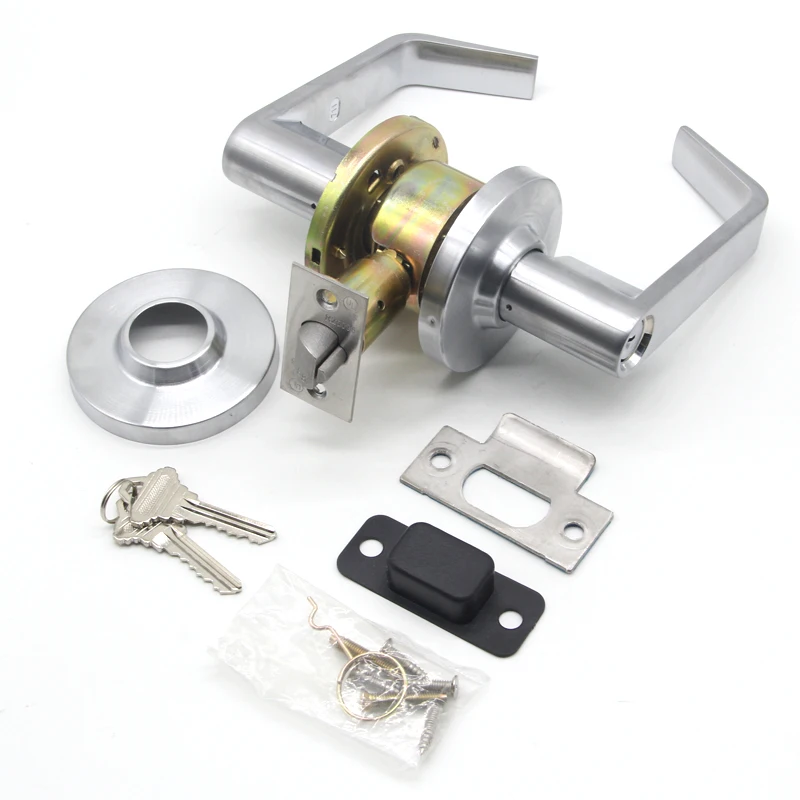American High End stainless steel Privacy Commercial chapa para puerta Lever Set Grade 2 lever Door Handle Lock