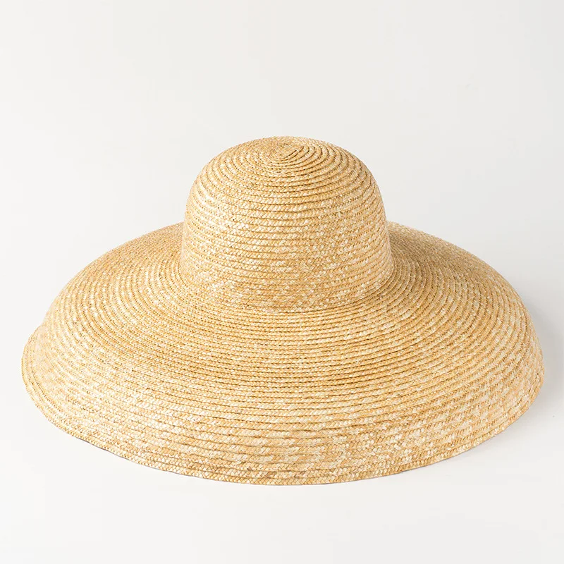 Foldable Wide Brim straw hats summer Women boater Hat UV Protect Travel for Lady Female