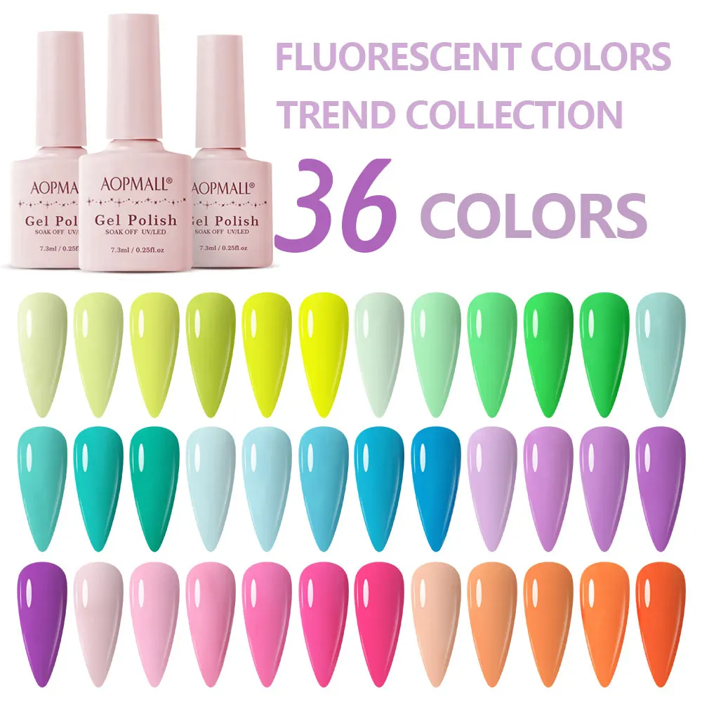 AOPMALL Professional Manufacturer Nail Supplier Uv Gel High Pigment Gel Polish Collection Set