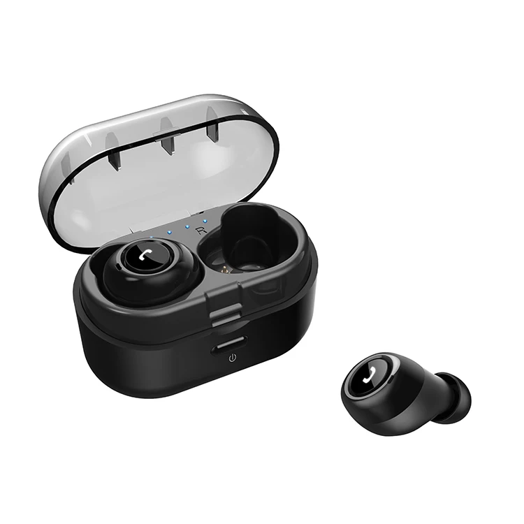 Custom logo twins wireless headphones with charging case