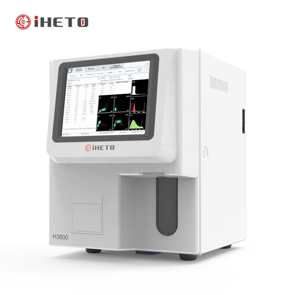 Медицинский Анализатор гематологии iHeto H3800 3 Diff автоматическая машина для полного определения крови медицинских и