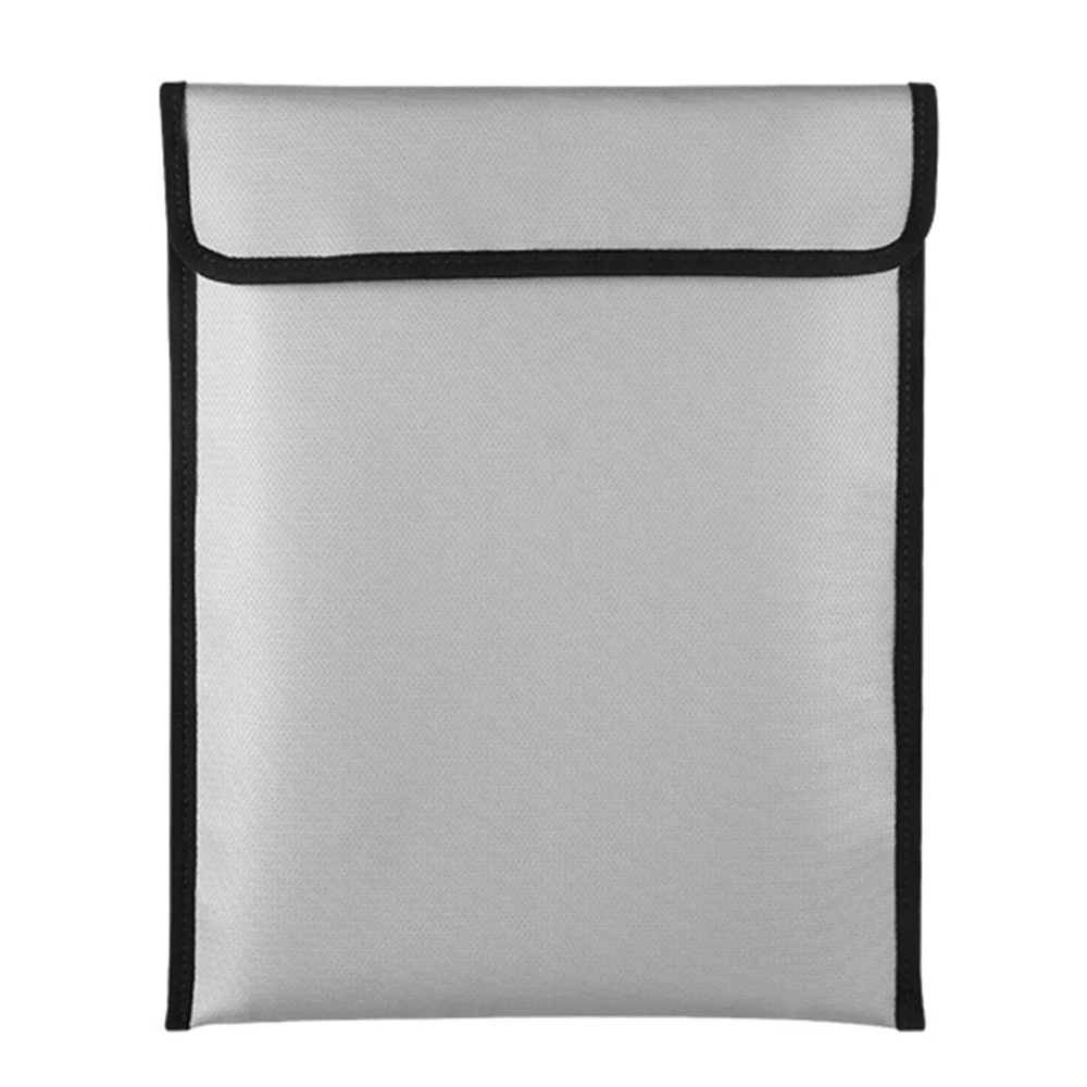 Custom Fireproof Document Bag Waterproof Money Documents File Cash Jewelry Passport Zipper Bag Storage Organizer Pouch