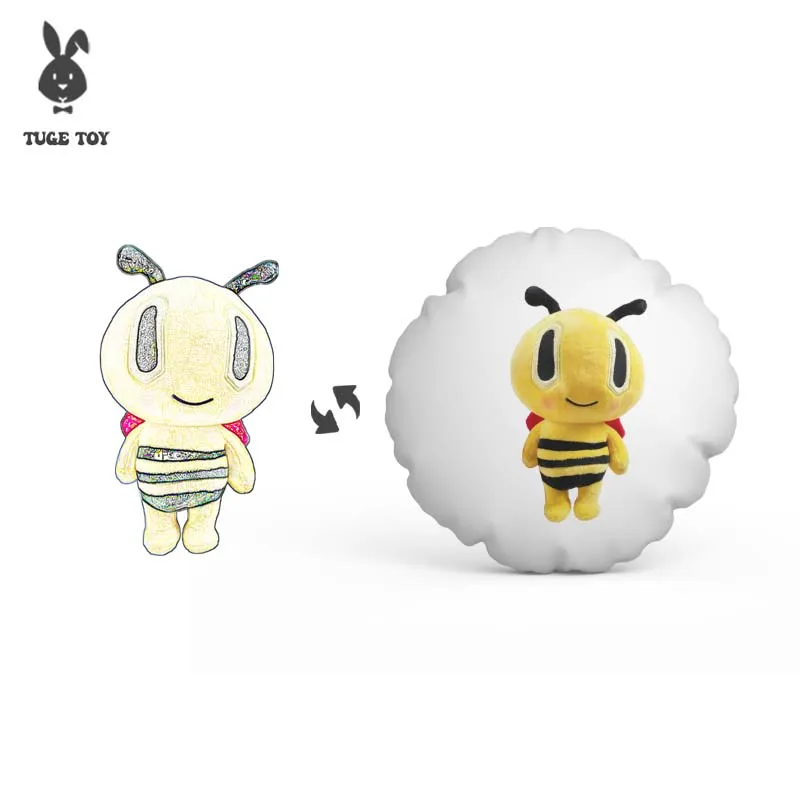 TUGE-Customized pink plush toy pillow milk tea rabbit ear plush cloth doll soft sofa anime figure toys