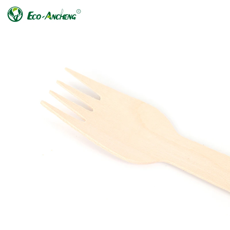 100% natural birch disposable wooden cutlery spoon fork knife