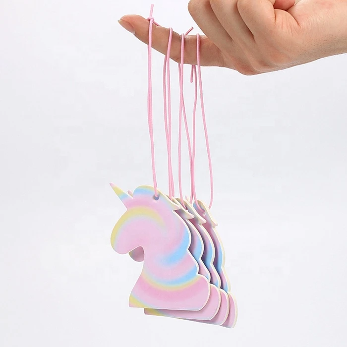 Hot Sale Unicorn Hanging Car Air Freshener Custom Paper Air Freshener Car