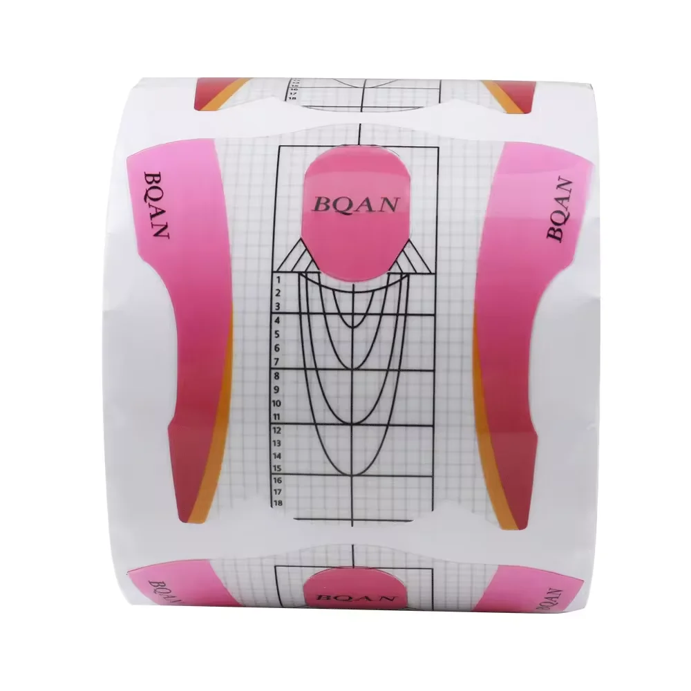 ANGNYA High Quality Mold Extension Builder Sticker Upper Forms nails Plastic Professional Acrylic Nail Forms