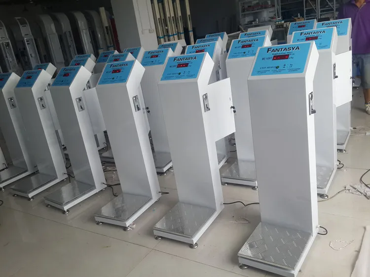 Coin operated luggage weighing scales hospital body weight scale