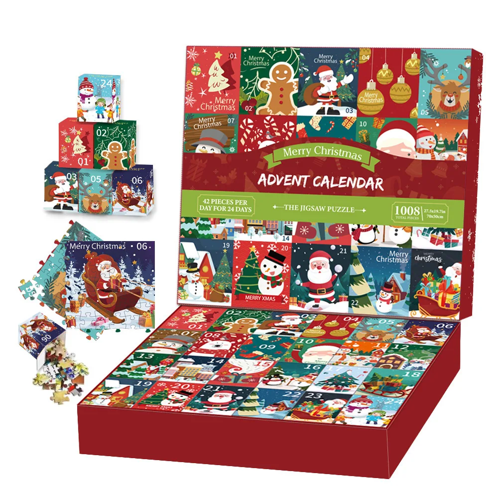 Syh930 Christmas Advent Calendar 2024 Xmas Countdown Calendar Making Kit Gift Custom Advent Calendar Boxes Christmas Gift Boxes