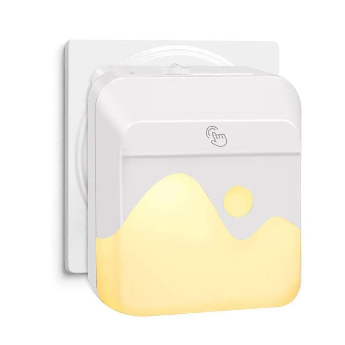 UK EU US Plug Brightness Adjustable RGB Touching Color Changeable Smart Sensor Mini LED Night Light Sensor Lights