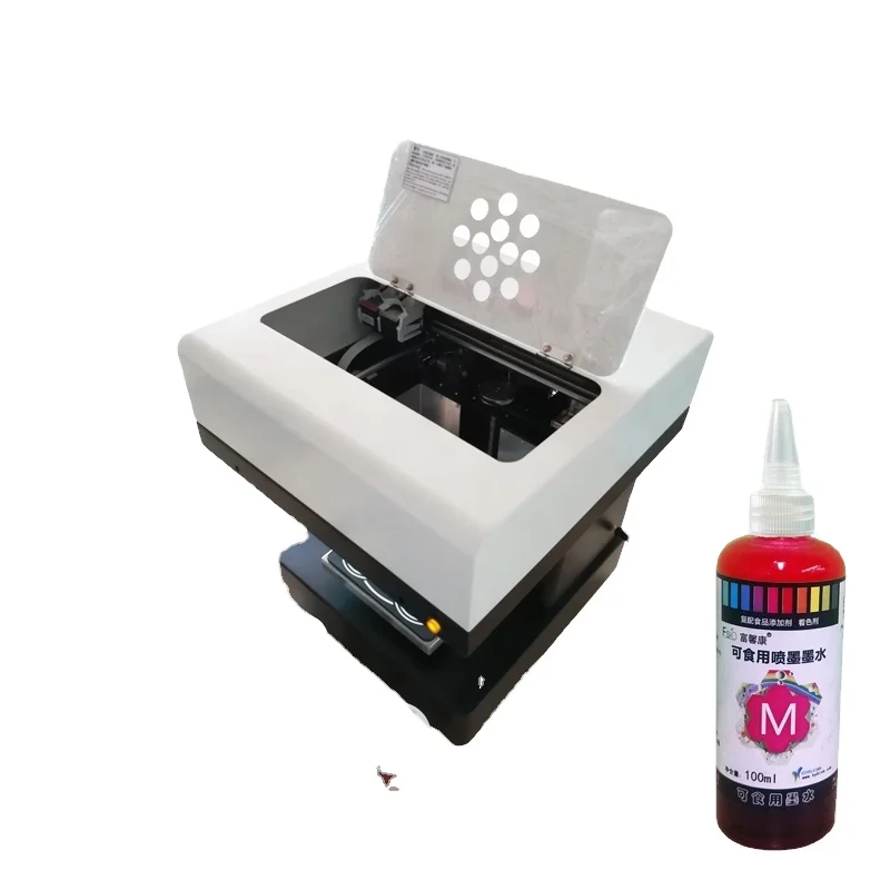 4 Cups Digital Edible Ink 3D Food Coffee Printer with WiFi For Foam Milk Latte Art Printing