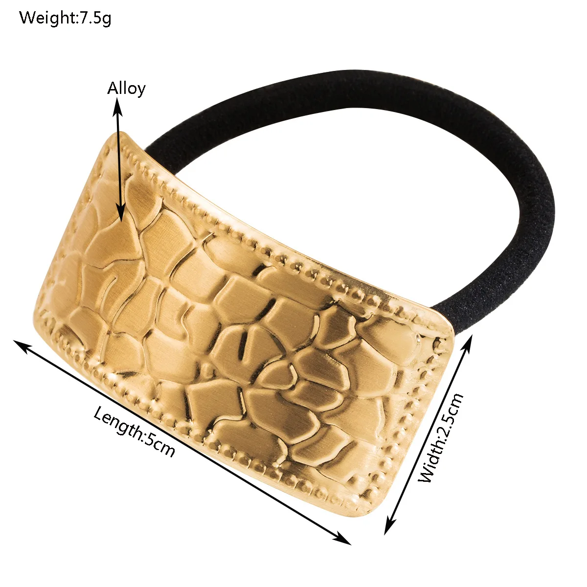 European American new fashion geometric texture high elastic metal hair ties alloy three butterfly spring clip for women