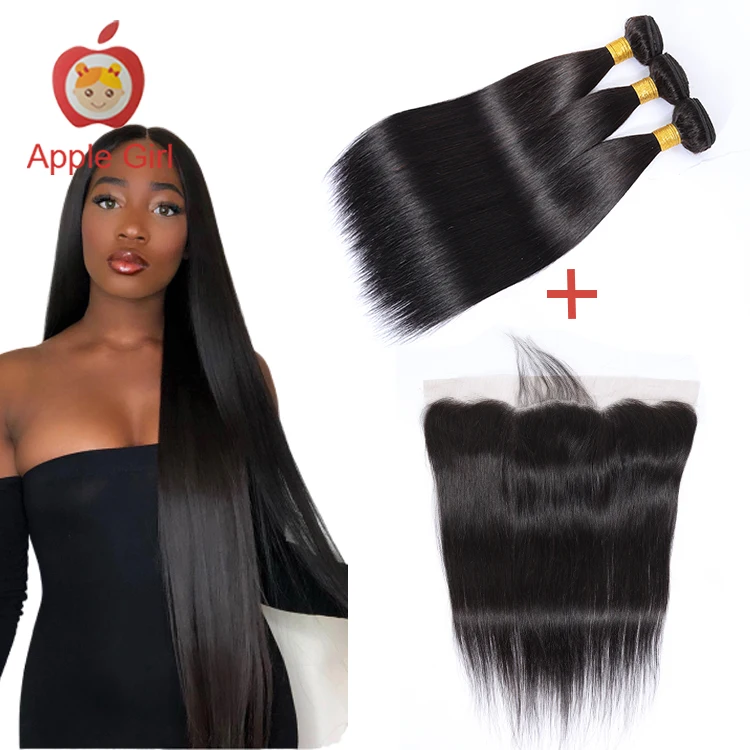 Apple Girl European Hair Brazilian Hair Bundles Cuticle Aligned Raw Virgin Hair Bundles With Frontal Aliexpress Online Shopping