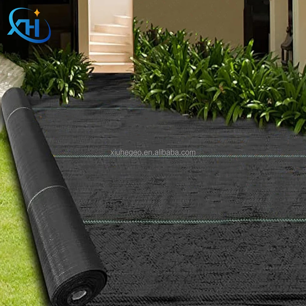 Anti grass Weed Mat Weed Control Barrier Landscape mulching Fabric for greenhouse woven geotextile