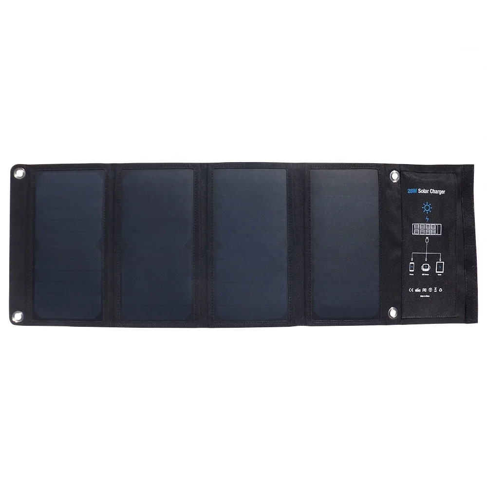 Портативные складные солнечные панели Sunpower 28 Вт складное солнечное зарядное устройство для мобильного телефона/аккумулятора/внешнего аккумулятора кемпинга