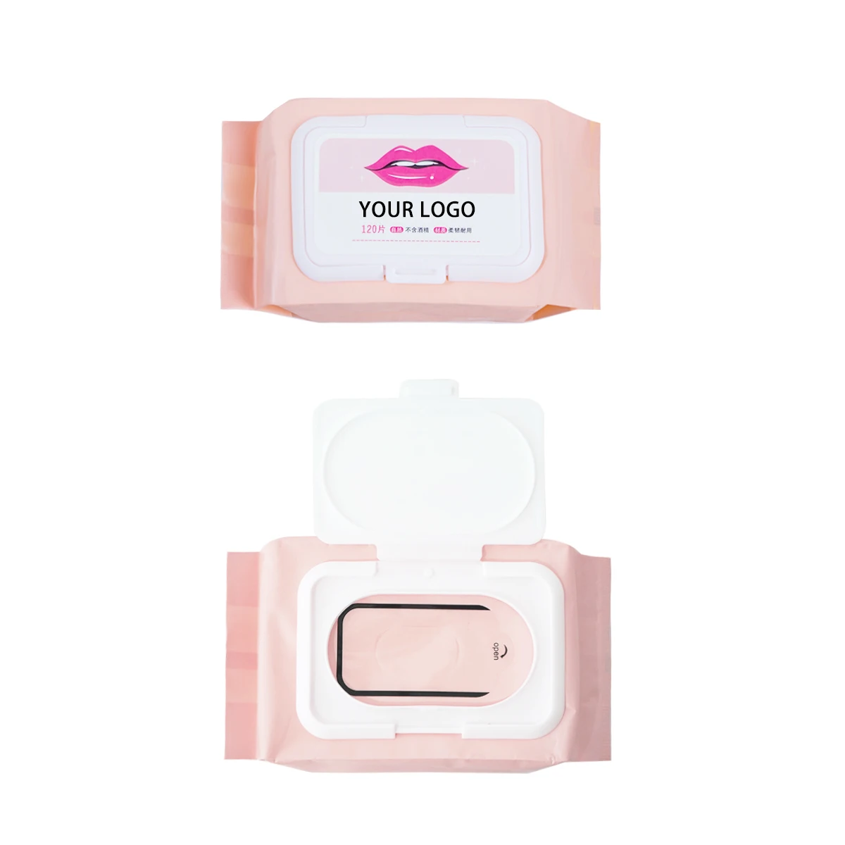 Private Label Removal Wet Tissue Cosmetic Rose Scented Oem Custom Logo Classic Facial Make Up Remover Cleaning Wipes