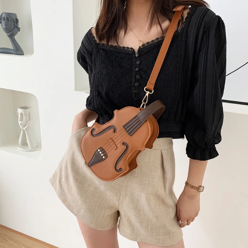Women Music Tote Bag Violin Purse Chest Purse Novelty Leather Piano Shoulder Crossbody Bag Handle Handbag for Ladies