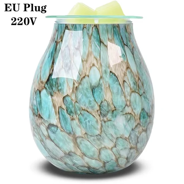 220V Electric Incense Tart Burner Glass Aroma Lamp Oil Melt Warmer Great Fragrance Diffusion Marble Wax Scented Oils AU/US Plug