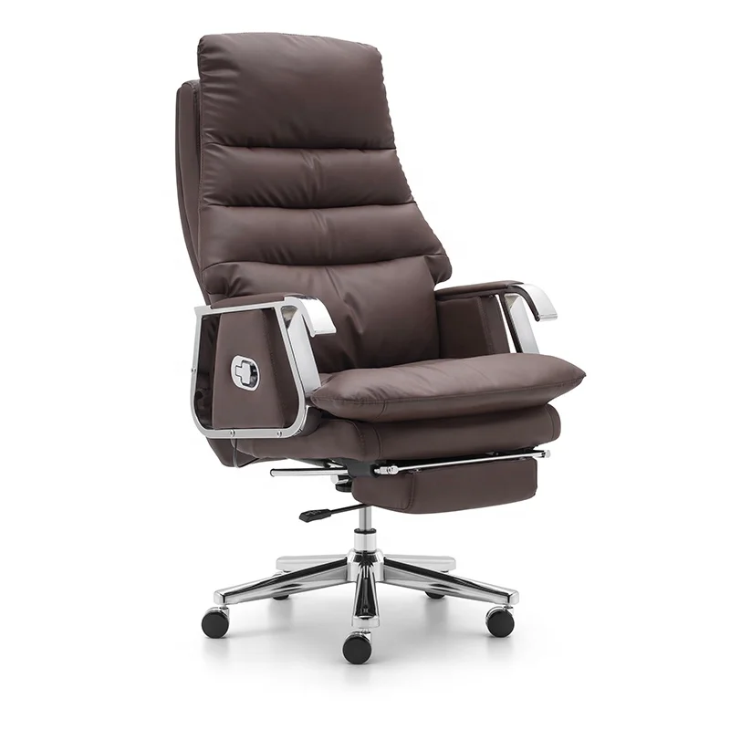 Antique red leather with foot step commercial use executive office chairman office chair